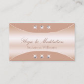 ラグジュアリーバラ金ゴールドデコースパークルジュエリー 名刺 (正面)