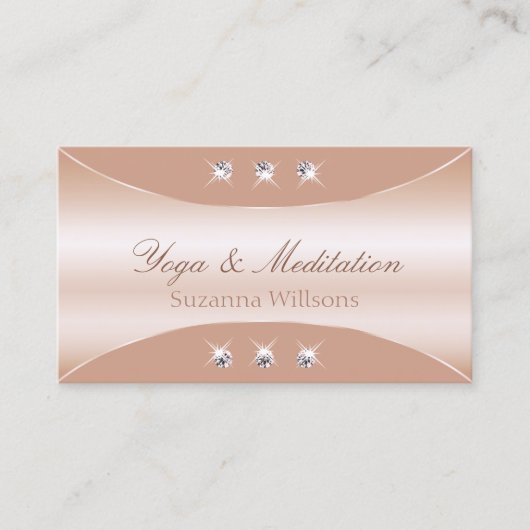 ラグジュアリーバラ金ゴールドデコースパークルジュエリー 名刺 (正面)