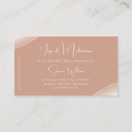 ラグジュアリーバラ金ゴールドデコールジュエきらめくリー 名刺 (裏面)