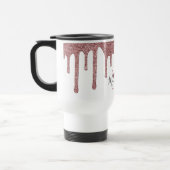 ラグジュアリーバラ金ゴールドドリッピンググリッターモノグラム トラベルマグ (左)