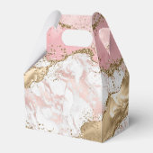 ラグジュアリーバラ金ゴールドピンクマーブルデザインサンキュー フェイバーボックス (裏面サイド)