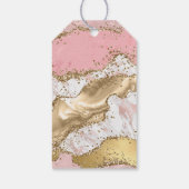 ラグジュアリーバラ金ゴールドピンクマーブルパーティーありがとう ギフトタグ (裏面)