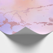 ラグジュアリーバラ金ゴールドピーチパステルパープルマーブル ラッピングペーパー (角)