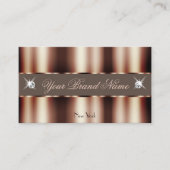 ラグジュアリーバラ金ゴールドブラウンスパークルダイヤモンドグラマラス 名刺 (正面)