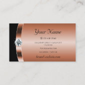 ラグジュアリーバラ金ゴールドブラックシメリージュエリーダイヤモンド 名刺 (裏面)