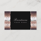 ラグジュアリーバラ金ゴールドブラックスクワイグドジュエルズ装飾品 名刺 (正面)