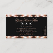 ラグジュアリーバラ金ゴールドブラックスパークルジュエルズラグジュアリーグラム 名刺 (裏面)