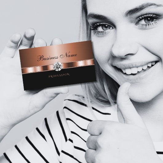 ラグジュアリーバラ金ゴールドブラック(ラインフェイクストーン) 名刺