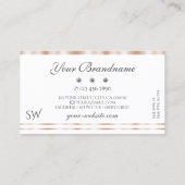 ラグジュアリーバラ金ゴールドホワきらめくイトジュエリーイニシャル 名刺 (裏面)