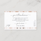 ラグジュアリーバラ金ゴールドホワきらめくイトジュエルズモノグラム 名刺 (裏面)