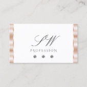 ラグジュアリーバラ金ゴールドホワきらめくイトジュエルズモノグラム 名刺 (正面)