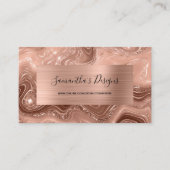 ラグジュアリーバラ金ゴールドマーブルアガテグラムフォイル 名刺 (正面)