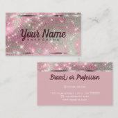 ラグジュアリーバラ金ゴールドマーブルグリッターシャイニースターシック 名刺 (正面/裏面)