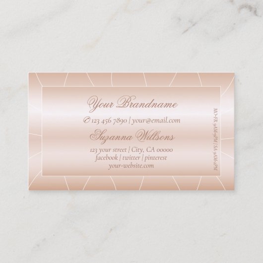 ラグジュアリーバラ金ゴールド（ダイヤモンドとロゴが絶妙） 名刺 (裏面)