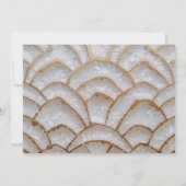 ラグジュアリーバロックスタイルホワイト金ゴールド結婚ズ サンキューカード (裏面)