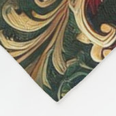 ラグジュアリーバロックダマスクパターン フリースブランケット (角)