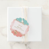 ラグジュアリーパステルウォーターカラーゴールドフォイルブライダルシャワー フェイバータグ (インサイチュ)