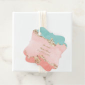 ラグジュアリーパステルウォーターカラーゴールドフォイル結婚ズ フェイバータグ (インサイチュ)