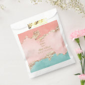 ラグジュアリーパステルウォーターカラーゴールドフォイル結婚ズ フェイバーバッグ (封をした状態)