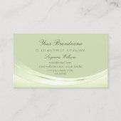 ラグジュアリーパステルセージグリーン、ロゴとダイヤモンド 名刺 (裏面)