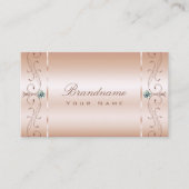 ラグジュアリーパステルバラ華美コーラルスクイグルジュエリー 名刺 (正面)