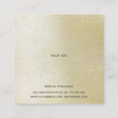 ラグジュアリーパティナ金ゴールドドリップ爪、 ネイルポリッシュネイルサロン スクエア名刺 (裏面)