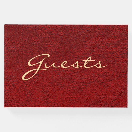 ラグジュアリーパーソナライズされたなベ王室のルベットプリント ゲストブック (正面)