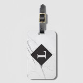 ラグジュアリーパーソナライズされたなホワイトマーブルラゲージタグ ラゲッジタグ (正面縦)