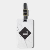 ラグジュアリーパーソナライズされたなホワイトマーブルラゲージタグ ラゲッジタグ (正面縦)