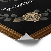 ラグジュアリーパーソナライズされたウォールアート – エレガント金ゴールドフレーム ポスター (角)