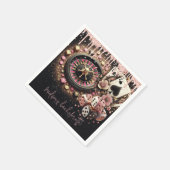 ラグジュアリーパーソナライズされたカジノバチェロレッテ スタンダードカクテルナプキン (角)