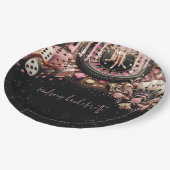 ラグジュアリーパーソナライズされたカジノバチェロレッテ ペーパープレート (アングル)