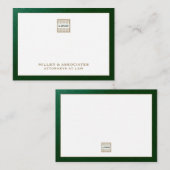 ラグジュアリーパーソナライズされたカンパニーロゴ ノートカード (正面/裏面)