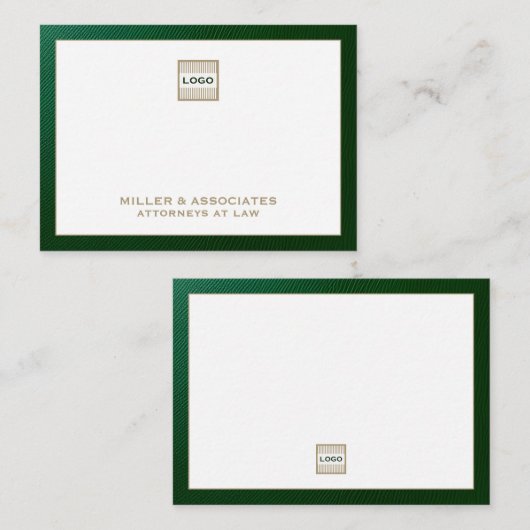 ラグジュアリーパーソナライズされたカンパニーロゴ ノートカード (正面/裏面)