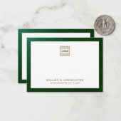 ラグジュアリーパーソナライズされたカンパニーロゴ ノートカード (正面/裏面インサイチュ)