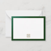 ラグジュアリーパーソナライズされたカンパニーロゴ ノートカード (裏面)