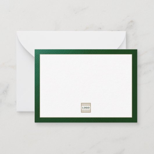 ラグジュアリーパーソナライズされたカンパニーロゴ ノートカード (裏面)