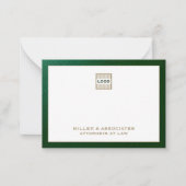 ラグジュアリーパーソナライズされたカンパニーロゴ ノートカード (正面)