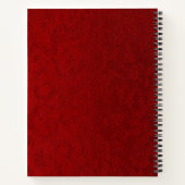 ラグジュアリーパーソナライズされたカーミンベルベットビジネス ノートブック (裏面)