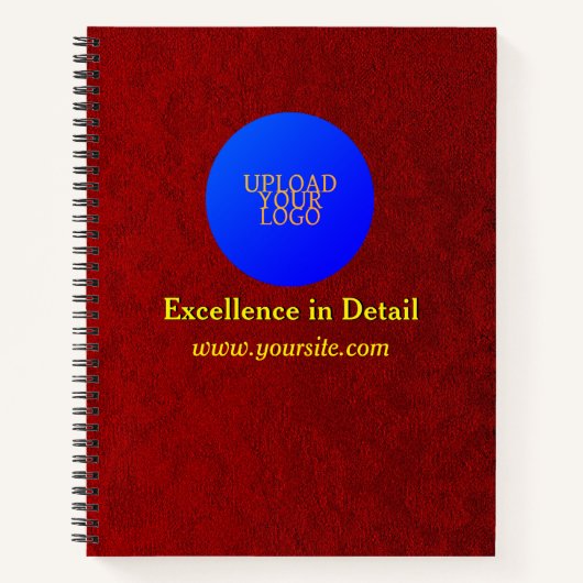 ラグジュアリーパーソナライズされたカーミンベルベットビジネス ノートブック (正面)