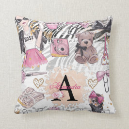 ラグジュアリーパーソナライズされたガールボス クッション