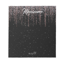 ラグジュアリーパーソナライズされたシルバーバラ金ゴールドシックブラック ノートパッド