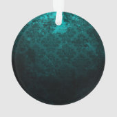 ラグジュアリーパーソナライズされたダマスク金ゴールドフレーム オーナメント (裏面)