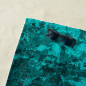 ラグジュアリーパーソナライズされたダマスク金ゴールドフレーム ビーチタオル (インサイチュ)