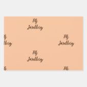 ラグジュアリーパーソナライズされたネームスモールビジネスラッピング。 ラッピングペーパーシート (正面2)