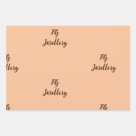 ラグジュアリーパーソナライズされたネームスモールビジネスラッピング。 ラッピングペーパーシート (正面2)