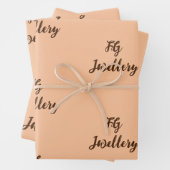 ラグジュアリーパーソナライズされたネームスモールビジネスラッピング。 ラッピングペーパーシート (インサイチュ)