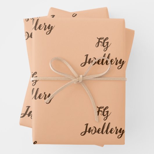 ラグジュアリーパーソナライズされたネームスモールビジネスラッピング。 ラッピングペーパーシート (インサイチュ)
