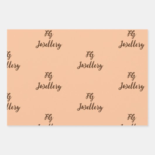 ラグジュアリーパーソナライズされたネームスモールビジネスラッピング。 ラッピングペーパーシート (正面)