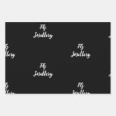 ラグジュアリーパーソナライズされたネームスモールビジネスラッピング。 ラッピングペーパーシート (正面3)